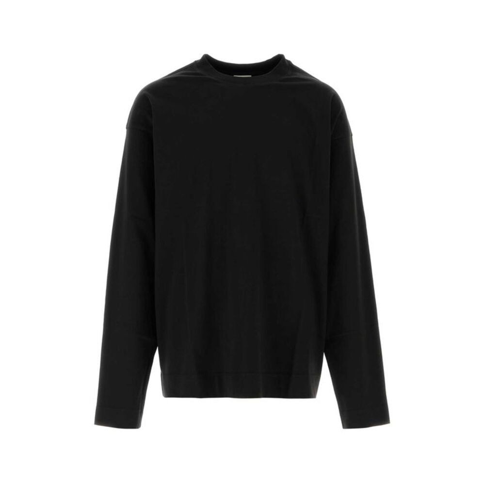 Dries Van Noten Men Black Cotton Oversize Hegland T-Shirt